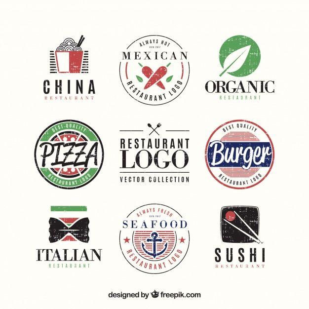 Cool Restaurant Logo - Variety of cool restaurant logos Vector | Free Download