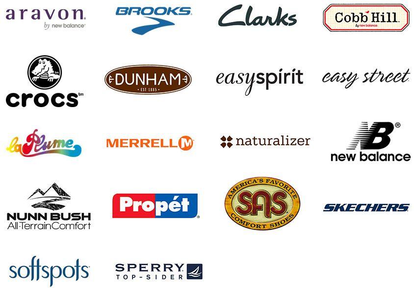 Most Popular Shoe Brands Logo - Most Famous Shoe Logos of Sport Brands Sports And Fitness, Popular ...