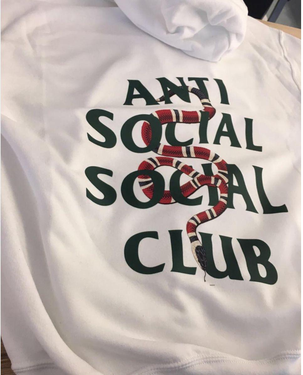 Sanke Anti Social Social Club Logo - ASSC Anti Social Social Club x Gucci Snake Custom | Things to wear ...