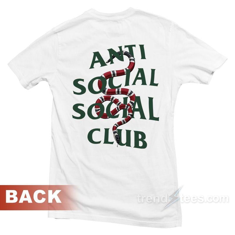 Sanke Anti Social Social Club Logo - Anti Social Social Club ASSC Parody Gucci Snake T-shirt - Trendstees