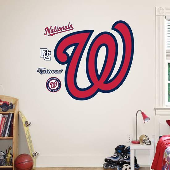 Curly W Logo - Washington Nationals Curly W Logo Wall Decal Wall Decal at ...