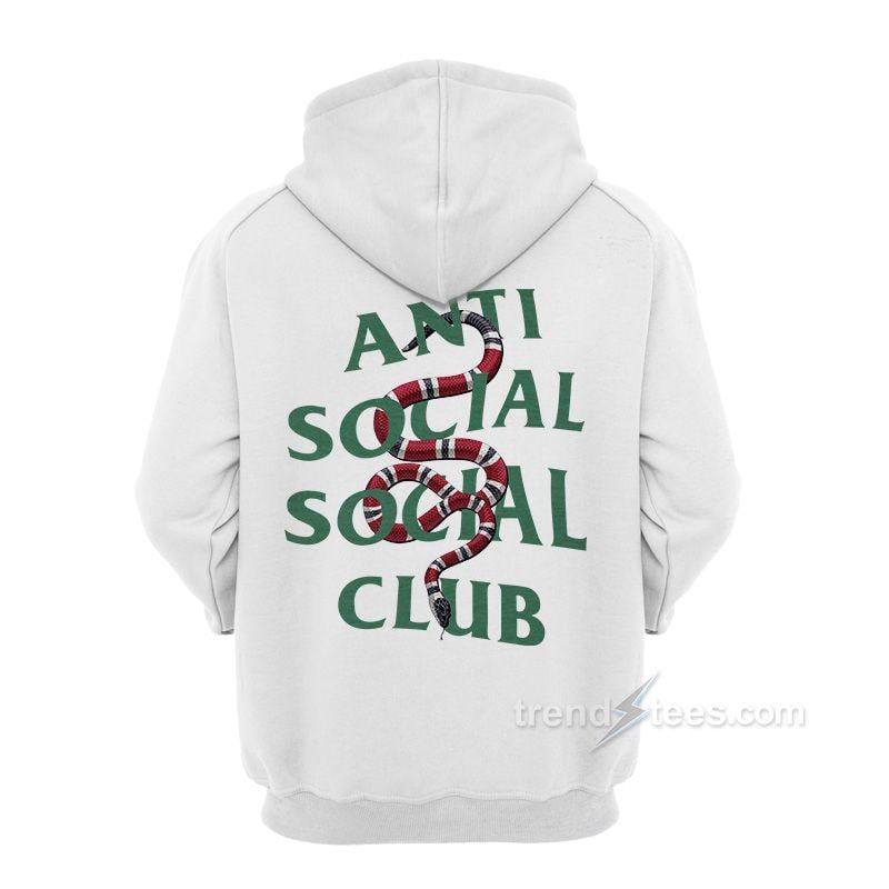 Sanke Anti Social Social Club Logo - ASSC Anti Social Social Club x Gucci Snake Hoodie