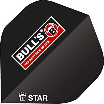 B Black Sports Logo - EmbassySports Bull's B Star Antiqued Dart Flights A Black With Logo