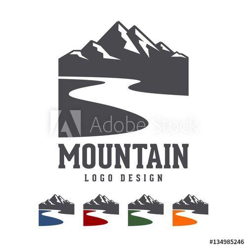 River and Mountain Logo - Mountain River Vector Logo this stock vector and explore