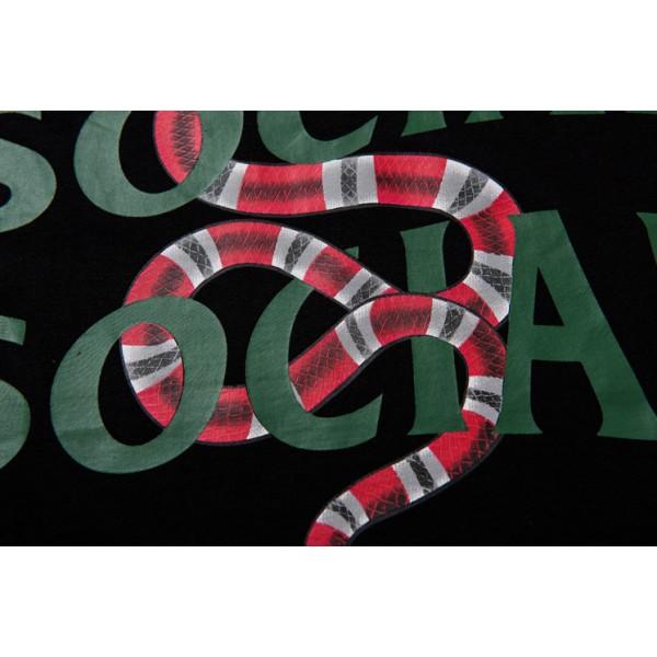 Sanke Anti Social Social Club Logo - Anti Social Social Club Red Snake T Shirt (Black Green)