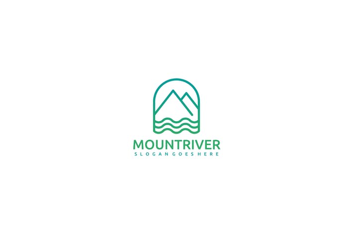 Mountain River Logo - Mountain River Logo by 3ab2ou on Envato Elements
