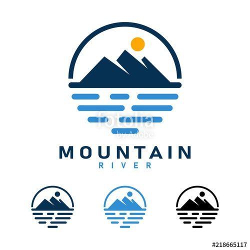 River and Mountain Logo - Mountain River Design Logo Vector, Mountain Logo, River Logo Design ...