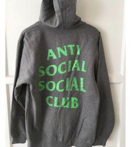 Sanke Anti Social Social Club Logo - 100% Authentic Anti Social Social Club Solid Snake Zip Hoodie - Grey ...