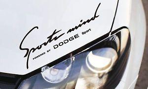 B Black Sports Logo - Sports Mind Sticker fits Dodge Charger Viper SRT RAM Durango ...