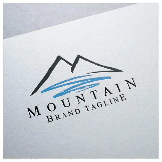 River and Mountain Logo - best logo design image. Branding, Brand design