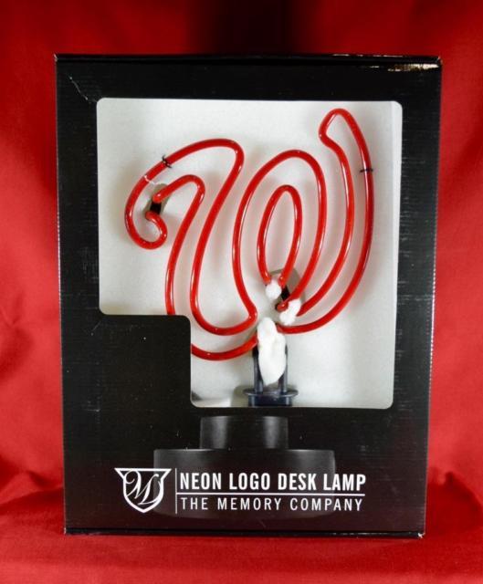 Curly W Logo - Washington Nationals Neon Logo Desk Lamp