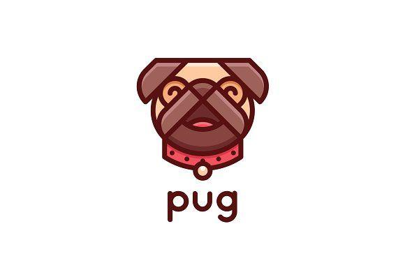 Dog with the End Logo - Pug Logo ~ Logo Templates ~ Creative Market