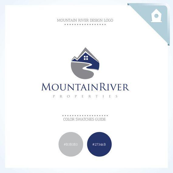 River and Mountain Logo - Premade Mountain Bed and Breakfast Logo, Creative Business Logo for ...