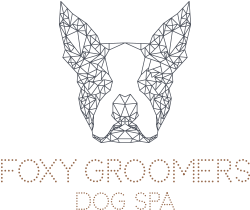 Dog with the End Logo - Pet Salon Foxy Grooming. Dog Groomer & Puppy Spa. Crouch End, N8