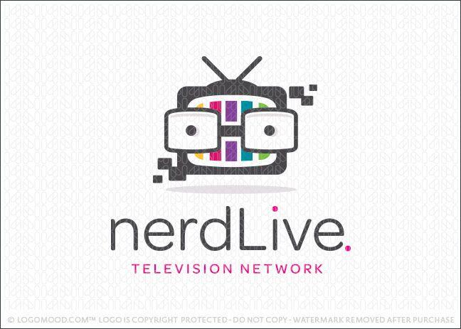 TV Company Logo - Readymade Logos for Sale Nerd Live TV | Readymade Logos for Sale