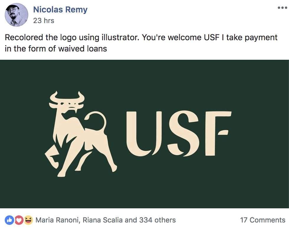 USF Logo - Student reaction to new USF logo: What's up with the colors?