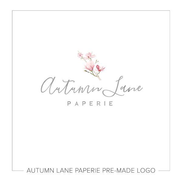 Floral Watercolor Logo - Signature Style & Floral Watercolor Logo H11. Autumn Lane Paperie