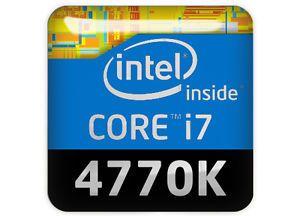 Intel Core I7 Logo - Intel Core i7 4770K 1x1 Chrome Domed Case Badge / Sticker Logo