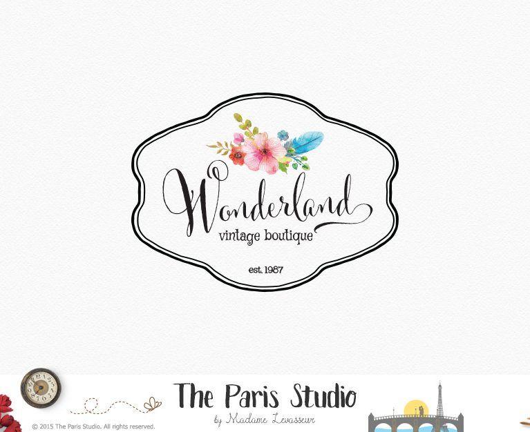 Floral Watercolor Logo - Watercolor Logo Made Logo Design By The Paris Studio, Madame