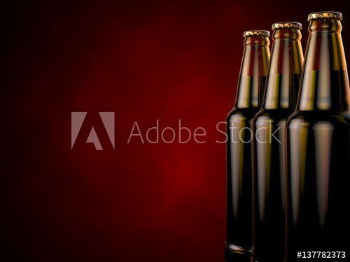 Beer with Red Background Logo