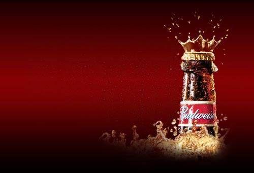 Beer with Red Background Logo - Budweiser commercials of Budweiser bottle with crown