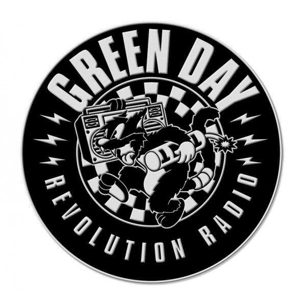 Green Day Black and White Logo - Checker Cat Patch