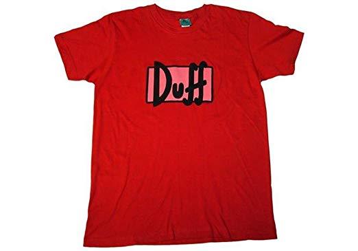 Beer with Red Background Logo - Amazon.com: Simpsons Vintage Duff Logo Men's Slim Fit T-Shirt, XX ...