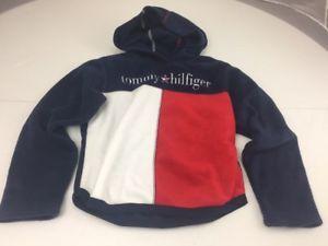 Red White and Blue M Logo - Vtg Tommy Hilfiger youth red white blue fleece pullover sweatshirt M ...