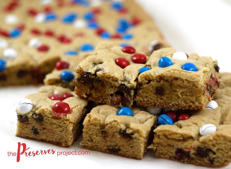 Red White and Blue M Logo - Red, White & Blue M & M Chocolate Chip Bars Preserves Project