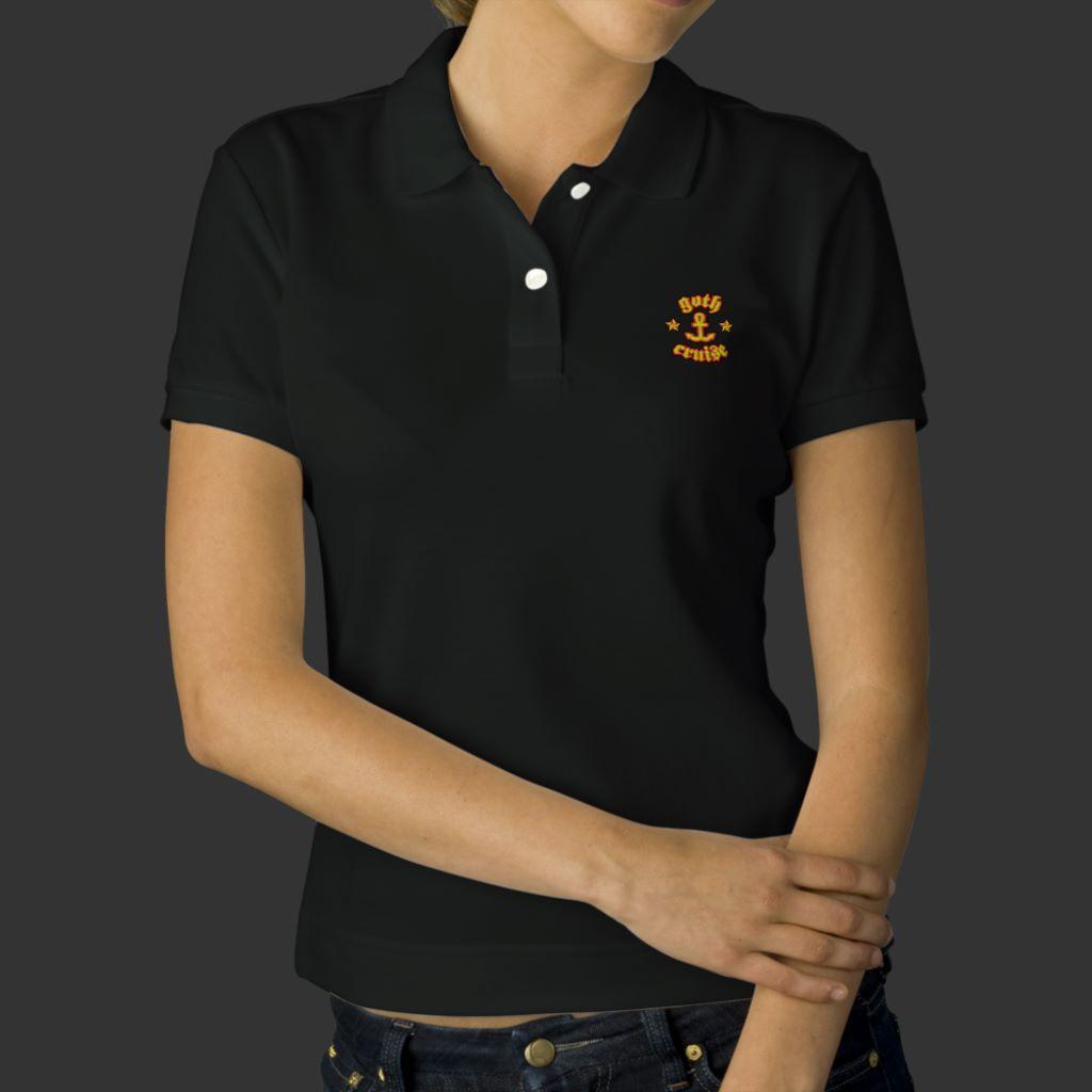 Women's Polo Logo - GothCruise Embroidered Logo Women's Polo Shirt | GothCruise