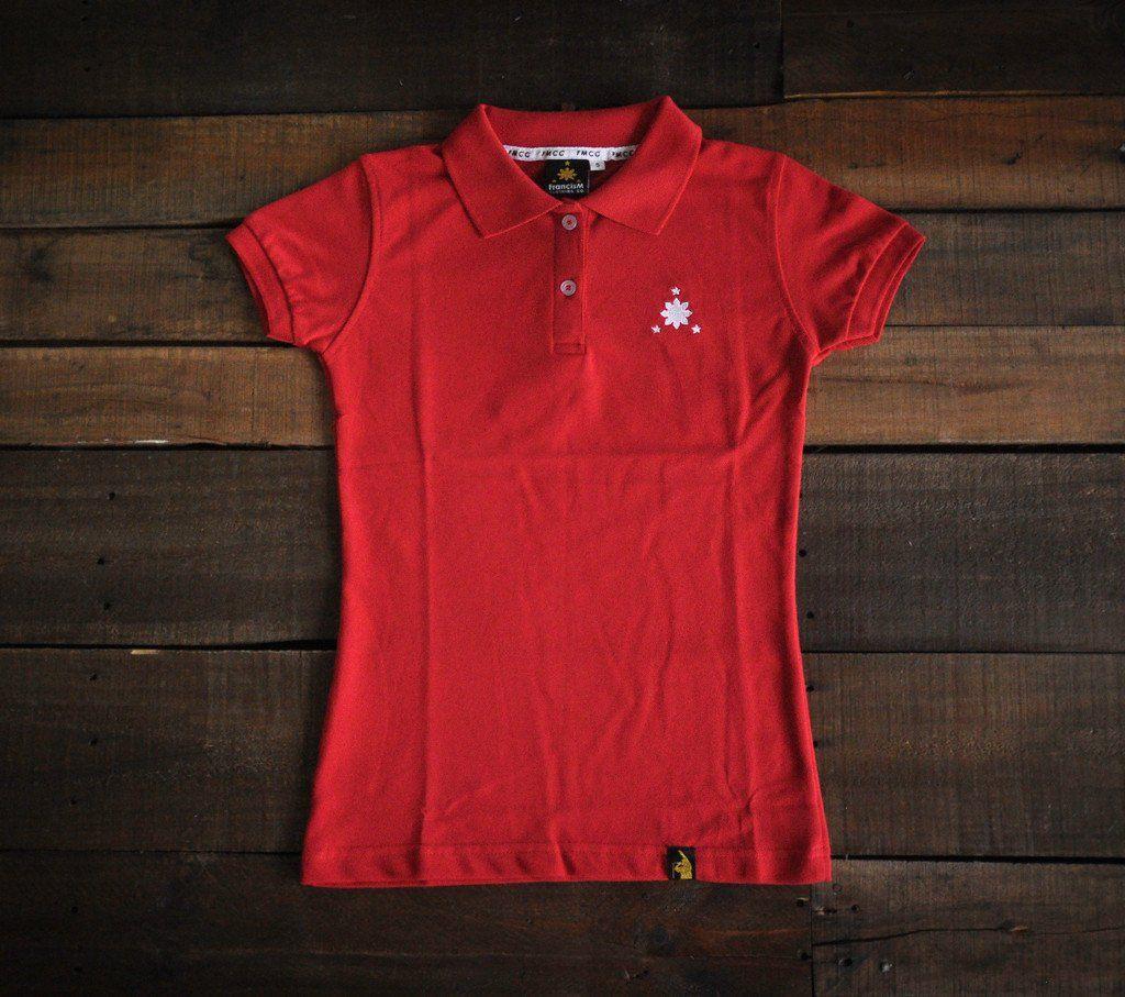 Women's Polo Logo - Women's Polo Shirt (Red/White Logo) – FrancisM Clothing Company