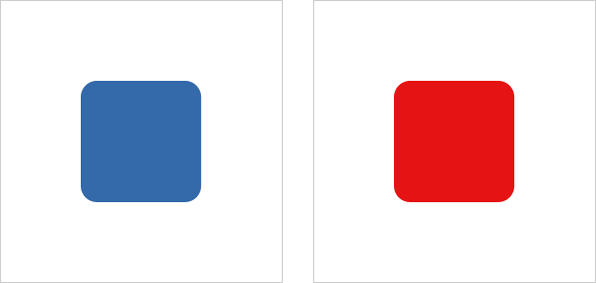 Red and Blue Square Logo - The Power of Colors: Red vs. Blue | DesignMap San Francisco