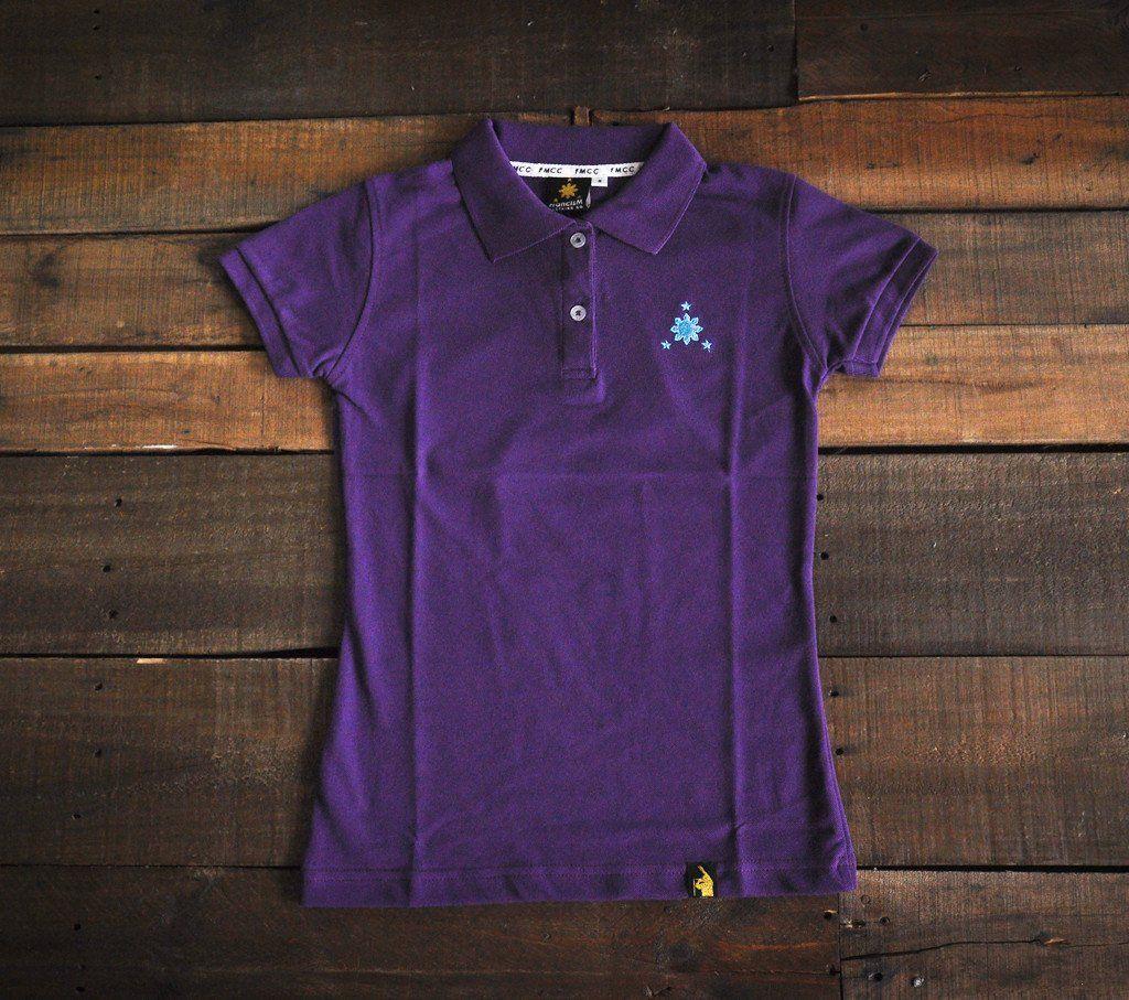 Women's Polo Logo - Women's Polo Shirt (Purple Mint Blue Logo)
