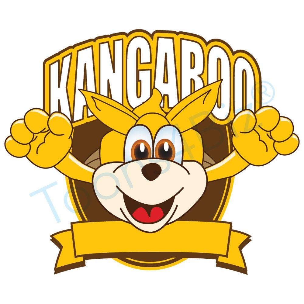 Cartoon Kangaroo Logo - Kangaroo Mascot Clip Art Logo Design Template Clipart