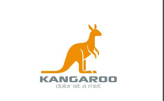Cartoon Kangaroo Logo - Simple kangaroo logo design vector free download