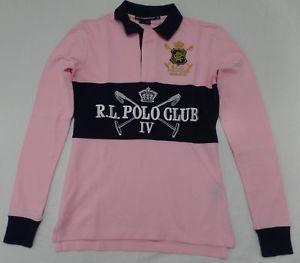 Women's Polo Logo - Ralph Lauren Women's Polo Shirt LS RLC POLO CLUB Mallet Crest Logo ...