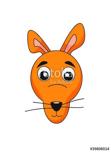 Cartoon Kangaroo Logo - cartoon kangaroo face