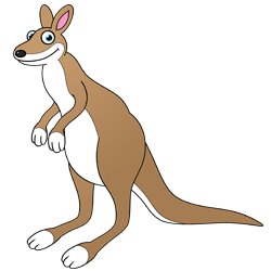 Cartoon Kangaroo Logo - Cartoon Kangaroo Drawing.com. Free for personal use