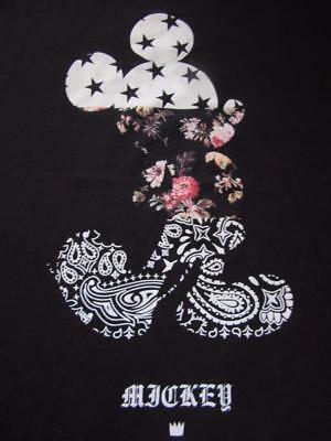 Mickey Mouse Neff Logo - MICKEY MOUSE NEFF Disney Collection Swag Floral Stars Black T-Shirt ...