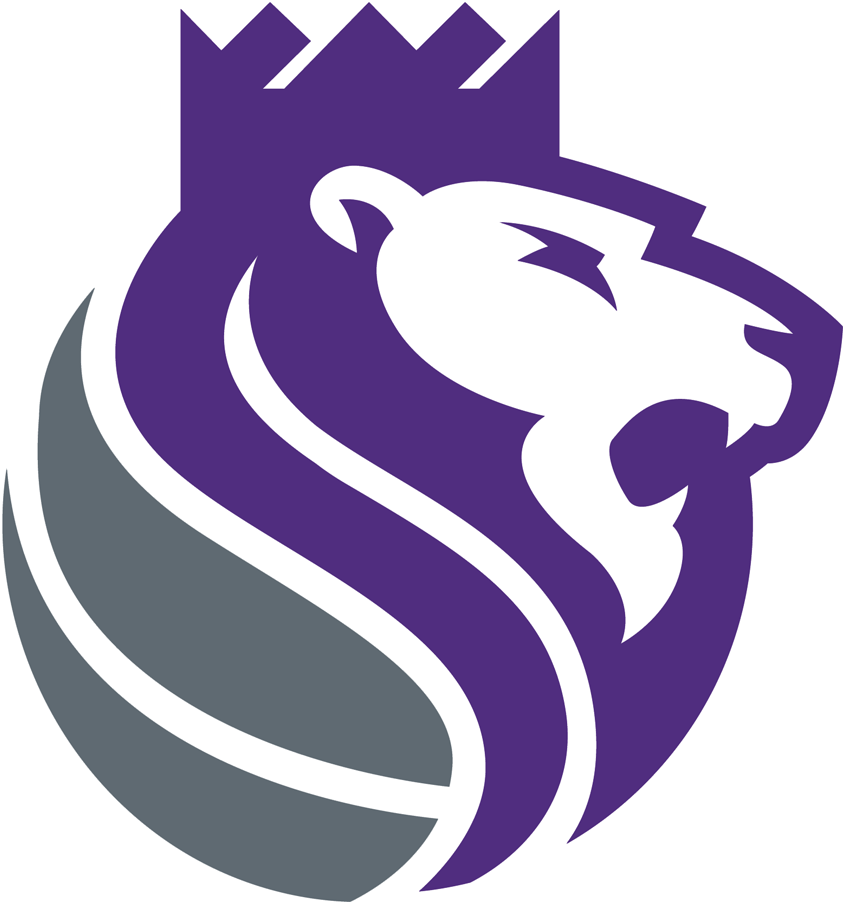 Silver Lion Logo - Sacramento Kings Alternate Logo (2017) - A purple and silver lion ...