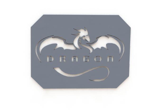 SpaceX Dragon Logo - SpaceX Dragon Logo Stencil by ForgeMonkey - Thingiverse