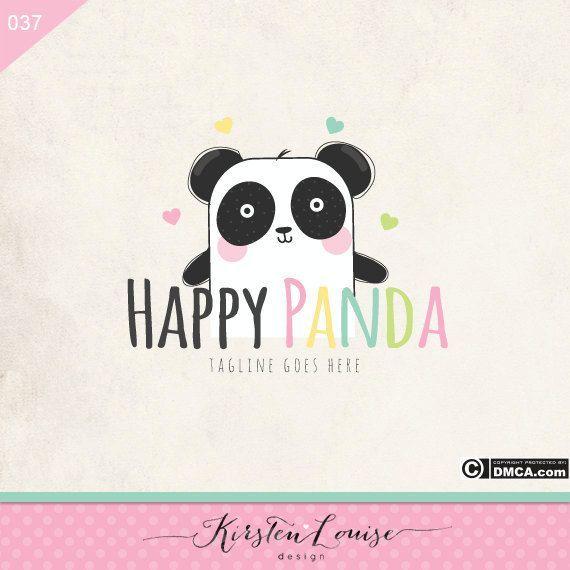 Kawaii Logo - Premade Panda Logo, Blog Logo, Animal Logo, Kawaii Logo, Baby Logo ...