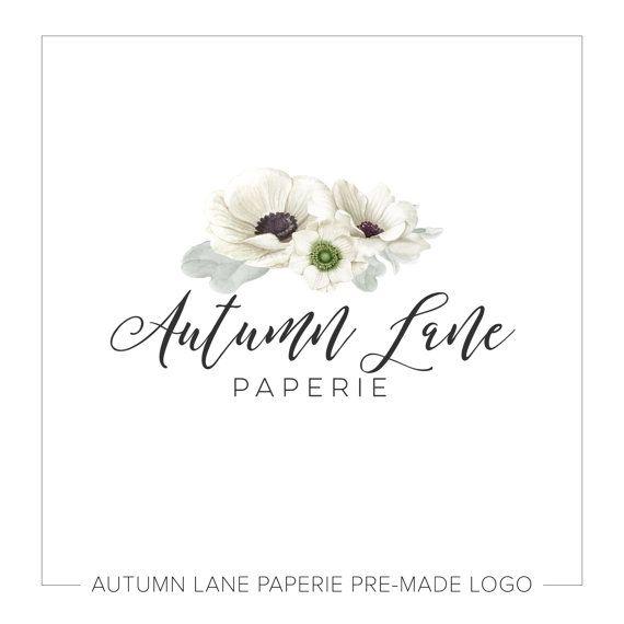 Fall Flower Logo - Premade Logo Design, Watermark Logo, Website Logo, Business Logo ...