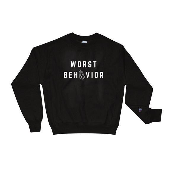 Worst Supreme Box Logo - Worst Behavior DRAKE in my feelings CHAMPION Sweatshirt | Etsy