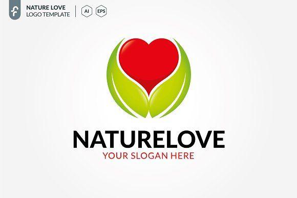 Text Love Logo - Nature Love Logo Logo Templates Creative Market