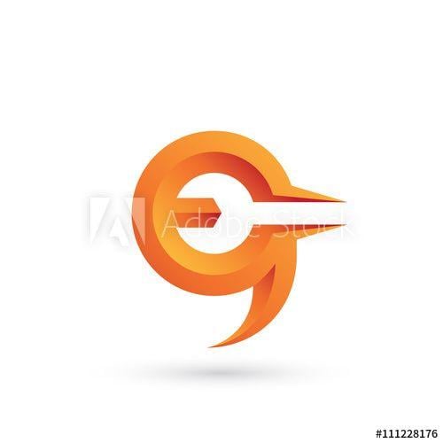 Nine Letter Logo - Abstract Number Nine Letter G with Wrench Logo - Buy this stock ...