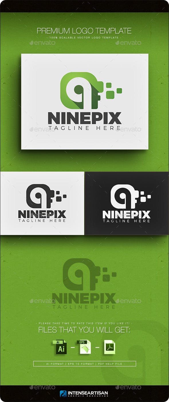 Nine Letter Logo - Ninepix Logo by IntenseArtisan | GraphicRiver