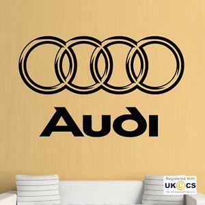 Mechanic Art Logo - Wall Stickers Audi Logo Car A4 A5 A6 Cool Mechanic Quote Art Decals