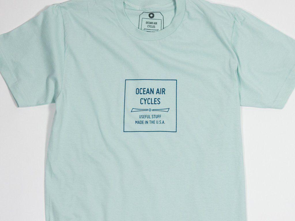T-Shirt Square Logo - Men's Square Logo T Shirt. Ocean Air Cycles