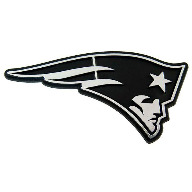 Black and White Patriots Logo - New England Patriots Logo 3D Chrome Auto Decal Sticker NEW! Truck